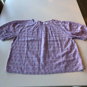 Velvet brand lavender eyelet top
